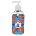 Blue Parrot Plastic Soap / Lotion Dispenser (8 oz - Small - White) (Personalized)