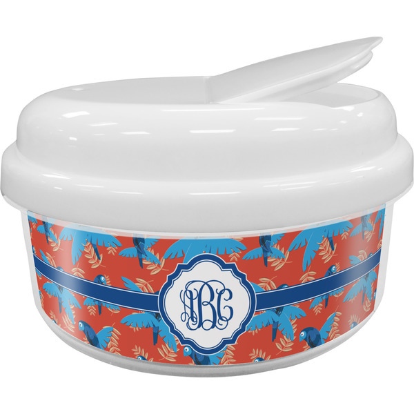 Custom Blue Parrot Snack Container (Personalized)