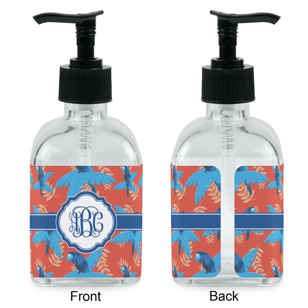 Blue Parrot Glass Soap/Lotion Dispenser - Approval