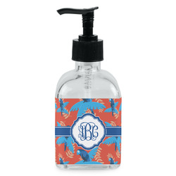 Blue Parrot Glass Soap & Lotion Bottle - Single Bottle (Personalized)