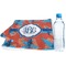 Blue Parrot Sports Towel Folded with Water Bottle