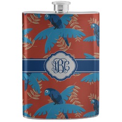 Blue Parrot Stainless Steel Flask (Personalized)