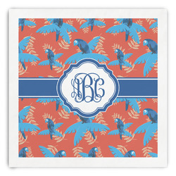 Blue Parrot Paper Dinner Napkins (Personalized)
