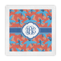 Blue Parrot Standard Decorative Napkins (Personalized)