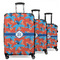 Blue Parrot 3 Piece Luggage Set - 20" Carry On, 24" Medium Checked, 28" Large Checked (Personalized)