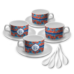 Blue Parrot Tea Cup - Set of 4 (Personalized)