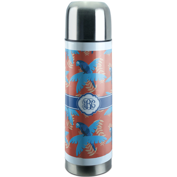 Custom Blue Parrot Stainless Steel Thermos (Personalized)