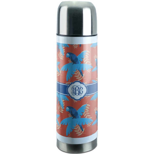 Custom Blue Parrot Stainless Steel Thermos (Personalized)