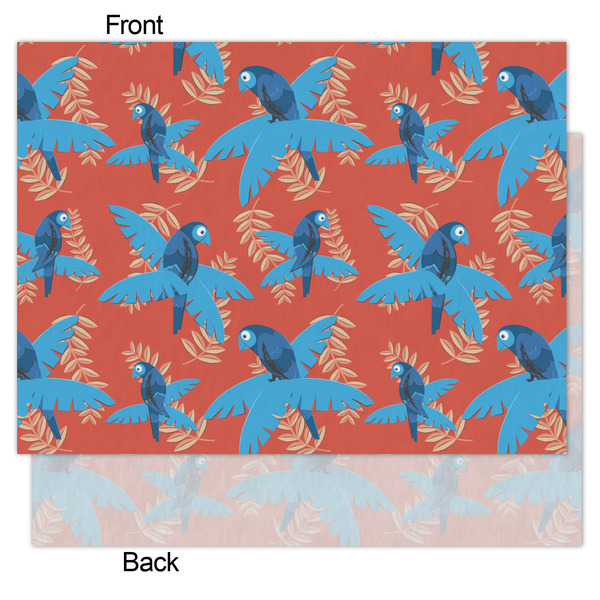 Blue Parrot Tissue Paper - Lightweight - Medium - Front & Back