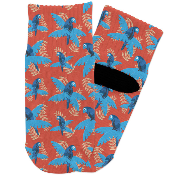 Custom Blue Parrot Toddler Ankle Socks
