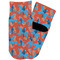 Blue Parrot Toddler Ankle Socks - Single Pair - Front and Back