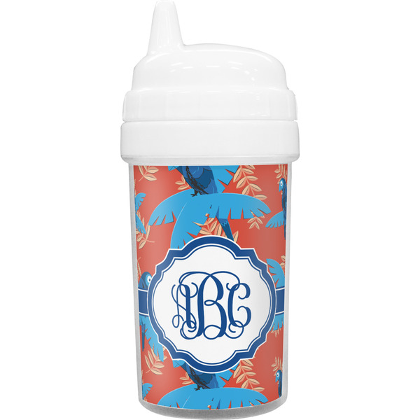 Custom Blue Parrot Sippy Cup (Personalized)