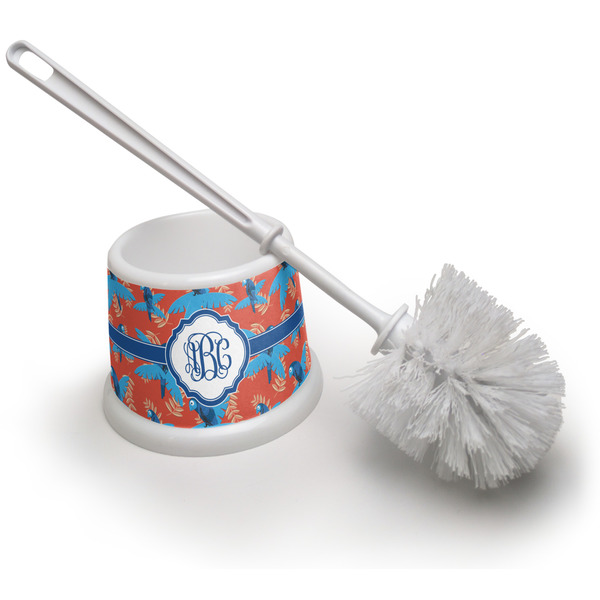 Custom Blue Parrot Toilet Brush (Personalized)
