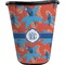 Blue Parrot Waste Basket - Single Sided (Black) (Personalized)