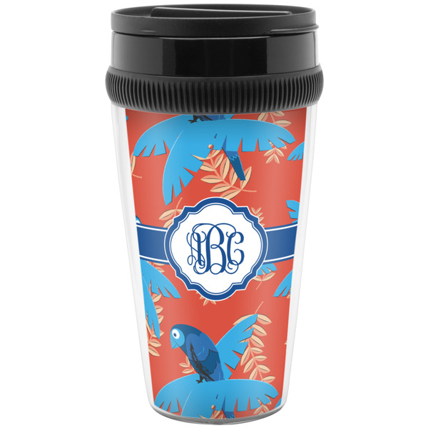 Custom Blue Parrot Acrylic Travel Mug without Handle (Personalized)
