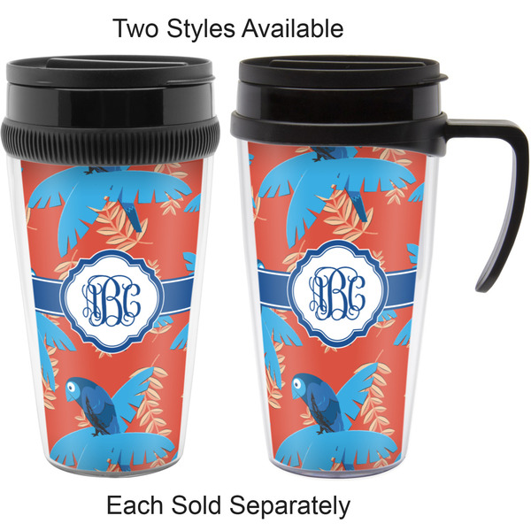 Blue Parrot Travel Mugs - with & without Handle
