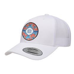 Blue Parrot Trucker Hat - White (Personalized)
