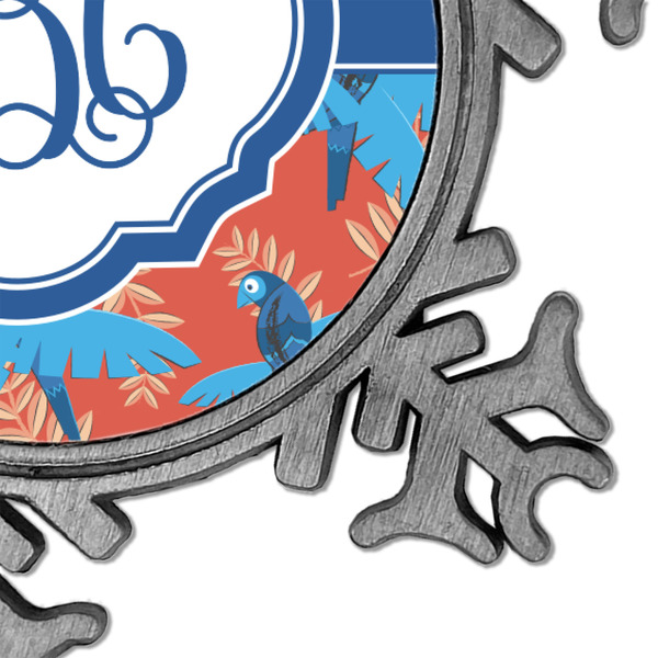 Blue Parrot Vintage Snowflake - Detail