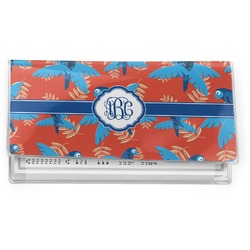 Blue Parrot Vinyl Checkbook Cover (Personalized)