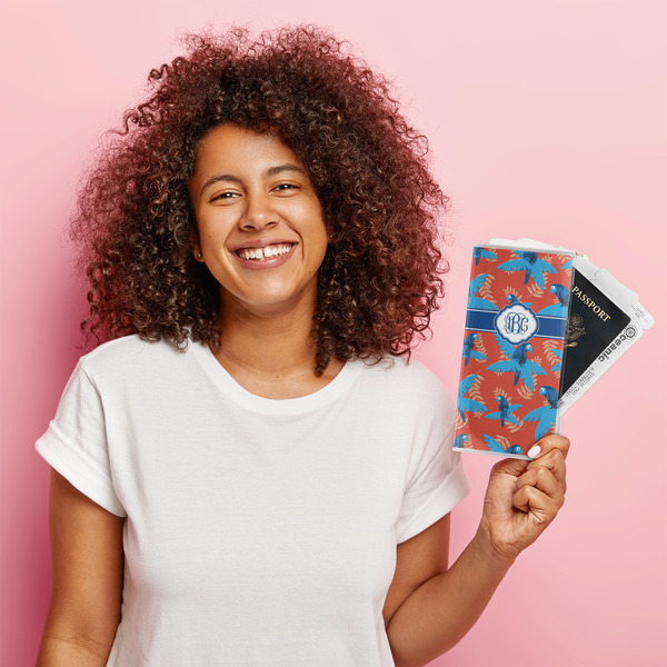 Blue Parrot Vinyl Document Holder - LIFESTYLE