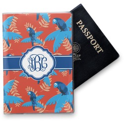 Blue Parrot Vinyl Passport Holder (Personalized)