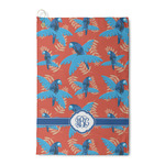 Blue Parrot Waffle Weave Golf Towel (Personalized)