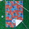 Blue Parrot Waffle Weave Golf Towel - In Context