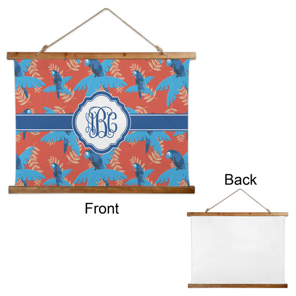 Blue Parrot Wall Hanging Tapestry - Landscape - APPROVAL