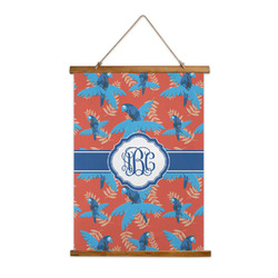 Blue Parrot Wall Hanging Tapestry - Tall (Personalized)