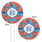 Blue Parrot White Plastic 5.5" Stir Stick - Double Sided - Round - Front & Back