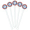 Blue Parrot White Plastic 5.5" Stir Stick - Fan View