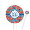 Blue Parrot 5.5" Round Plastic Stir Sticks - White - Single Sided (Personalized)