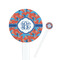 Blue Parrot 7" Round Plastic Stir Sticks - White - Single Sided (Personalized)
