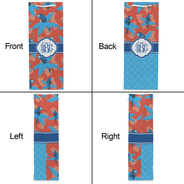 Blue Parrot Wine Gift Bag - Matte - Approval