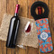 Blue Parrot Wine Tote Bag - FLATLAY