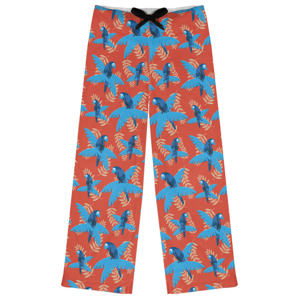 Custom Blue Parrot Womens Pajama Pants - XS