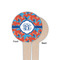 Blue Parrot Wooden 4" Food Pick - Round - Single Sided - Front & Back