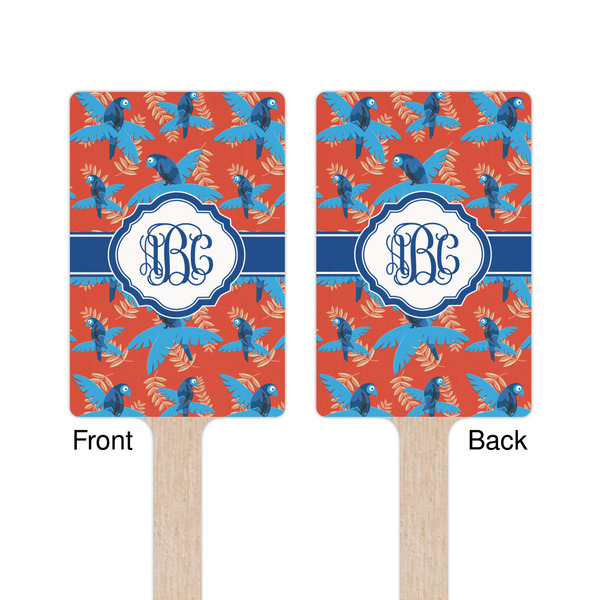 Blue Parrot Wooden 6.25" Stir Stick - Rectangular - Double Sided - Front & Back