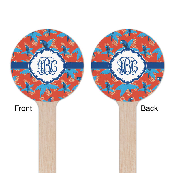 Blue Parrot Wooden 7.5" Stir Stick - Round - Double Sided - Front & Back