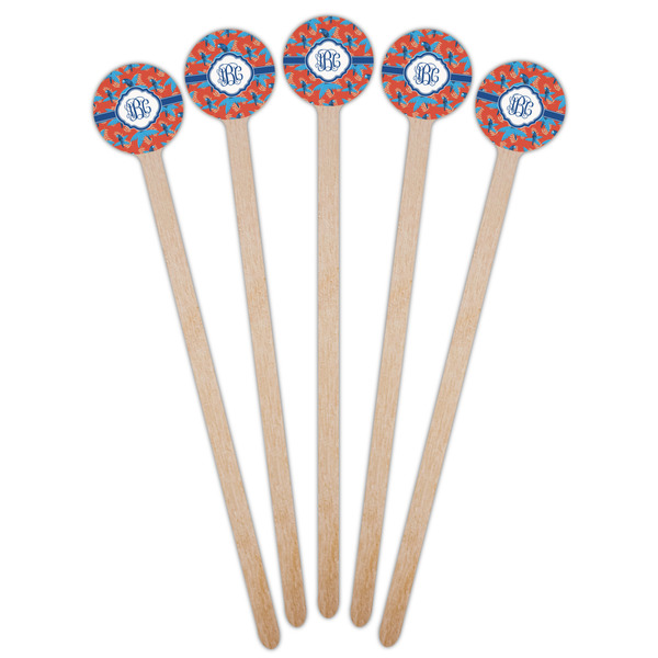 Blue Parrot Wooden 7.5" Stir Stick - Round - Fan View