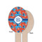 Blue Parrot Wooden Food Pick - Oval - Single Sided - Front & Back