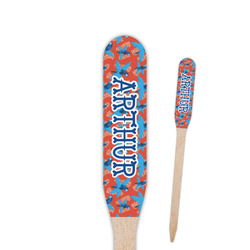 Blue Parrot Paddle Wooden Food Picks - Single Sided (Personalized)