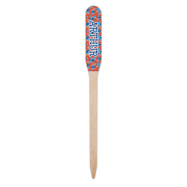 Blue Parrot Wooden Food Pick - Paddle - Single Pick