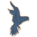 Blue Parrot Genuine Maple or Cherry Wood Sticker