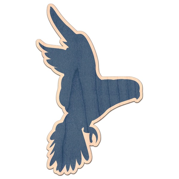 Custom Blue Parrot Genuine Maple or Cherry Wood Sticker