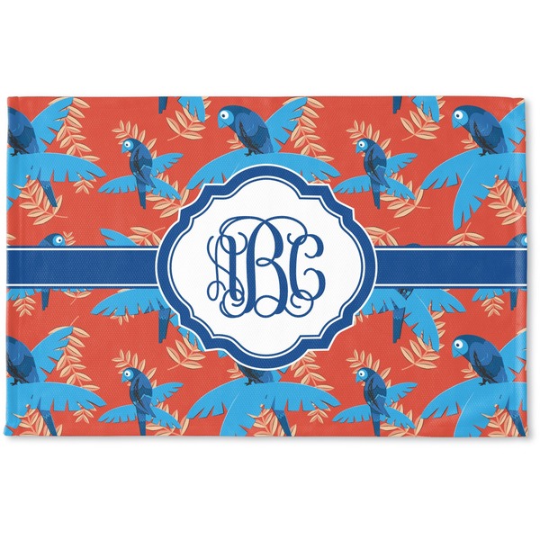 Custom Blue Parrot Woven Mat (Personalized)