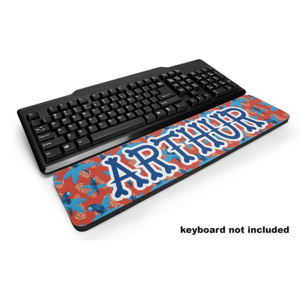 Custom Blue Parrot Keyboard Wrist Rest (Personalized)