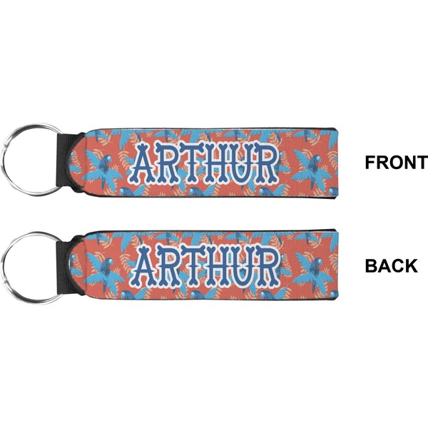 Blue Parrot Wristlet (Front + Back)