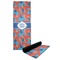 Blue Parrot Yoga Mat with Black Rubber Back Full Print View