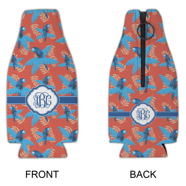 Blue Parrot Zipper Bottle Cooler - APPROVAL